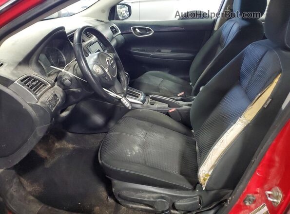 3N1AB7AP0KY308834 2019 NISSAN SENTRA Red წინა სალონის ხედი