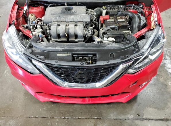 3N1AB7AP0KY308834 2019 NISSAN SENTRA Red უკანა სალონის ხედი