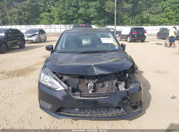 3N1AB7AP0KY318893 2019 NISSAN SENTRA Black Widok zestawu wskaźników
