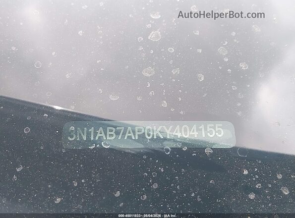 3N1AB7AP0KY404155 2019 NISSAN SENTRA Blue Շարժիչի բաժամունքի տեսք