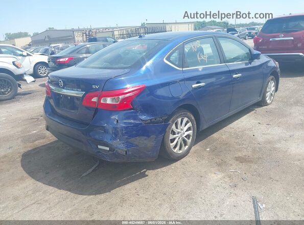 3N1AB7AP0KY436281 2019 NISSAN SENTRA Blue Trasero derecho