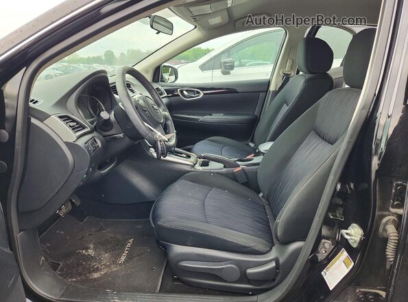 3N1AB7AP0KY441948 2019 NISSAN SENTRA Black წინა სალონის ხედი