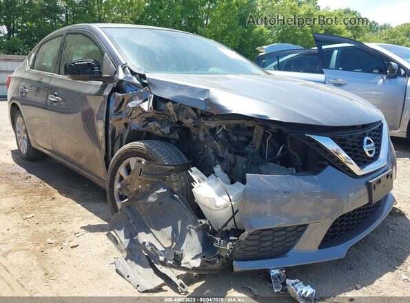 3N1AB7AP0KY453548 2019 NISSAN SENTRA Gray Вид спереду
