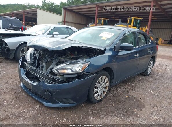 3N1AB7AP1GL664472 2016 NISSAN SENTRA Blue წინა მარცხენა ხედი სამი მეოთხედიდან