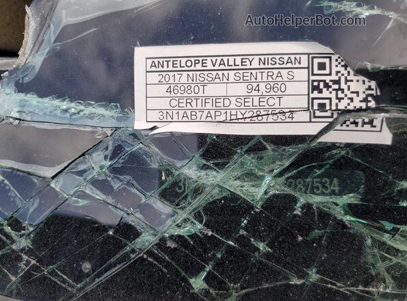 3N1AB7AP1HY287534 2017 NISSAN SENTRA Silver Շարժիչի բաժամունքի տեսք