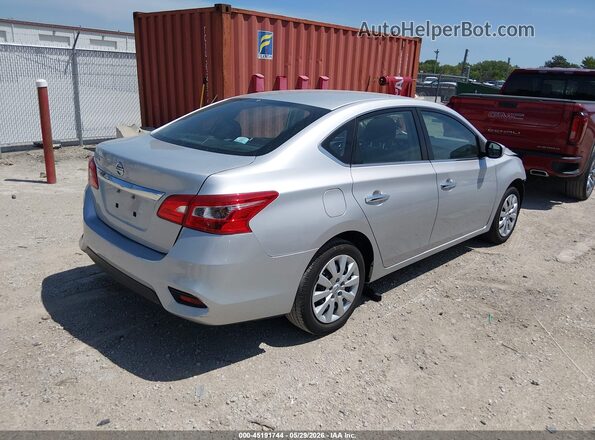 3N1AB7AP1KY269865 2019 NISSAN SENTRA Серебряный Задняя правая четверть