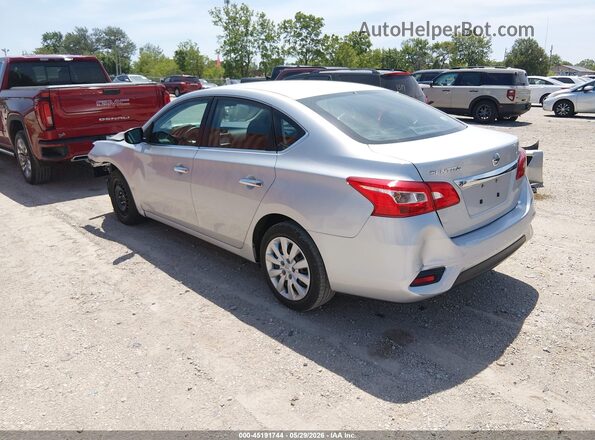 3N1AB7AP1KY269865 2019 NISSAN SENTRA Серебряный Задняя левая четверть