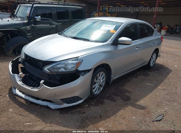 3N1AB7AP1KY418047 2019 NISSAN SENTRA Silver Front left