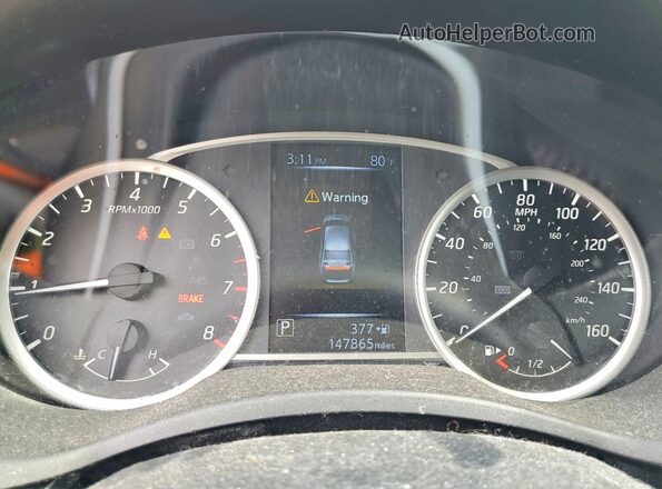 3N1AB7AP2GY296936 2016 NISSAN SENTRA Black Вид щитка приладів