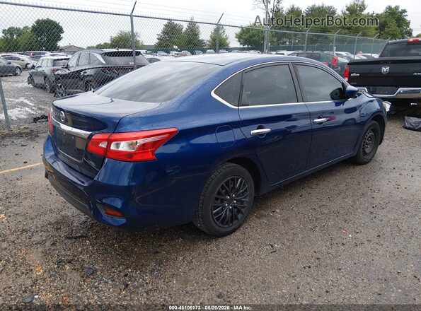 3N1AB7AP2KY353158 2019 NISSAN SENTRA Blue უკანა მარჯვენა