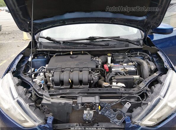 3N1AB7AP2KY353158 2019 NISSAN SENTRA Blue უკანა ხედი