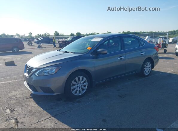3N1AB7AP3HY375856 2017 NISSAN SENTRA Gray წინა მარცხენა ხედი სამი მეოთხედიდან