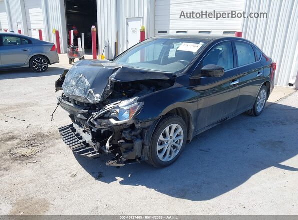 3N1AB7AP3JL659099 2018 NISSAN SENTRA Black Передня ліва чверть