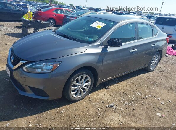 3N1AB7AP3KL614214 2019 NISSAN SENTRA Gray წინა მარცხენა ხედი სამი მეოთხედიდან