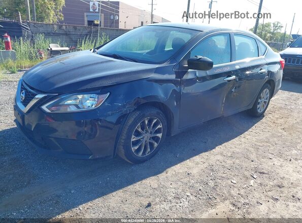 3N1AB7AP3KL625066 2019 NISSAN SENTRA Black Առջևի ձախ երեք քառորդ տեսարան