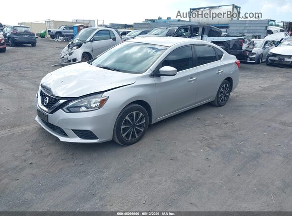 3N1AB7AP3KY249018 2019 NISSAN SENTRA Silver Передня ліва чверть