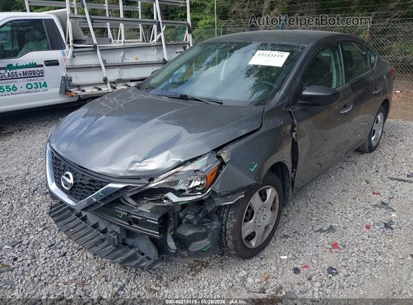 3N1AB7AP3KY297182 2019 NISSAN SENTRA Gray წინა ხედი