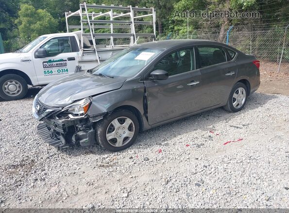 3N1AB7AP3KY297182 2019 NISSAN SENTRA Gray წინა მარცხენა ხედი სამი მეოთხედიდან