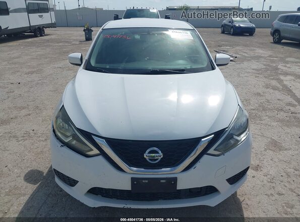 3N1AB7AP3KY308066 2019 NISSAN SENTRA White Widok zestawu wskaźników