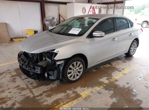 3N1AB7AP3KY362029 2019 NISSAN SENTRA Silver Vista tres cuartos delantera izquierda