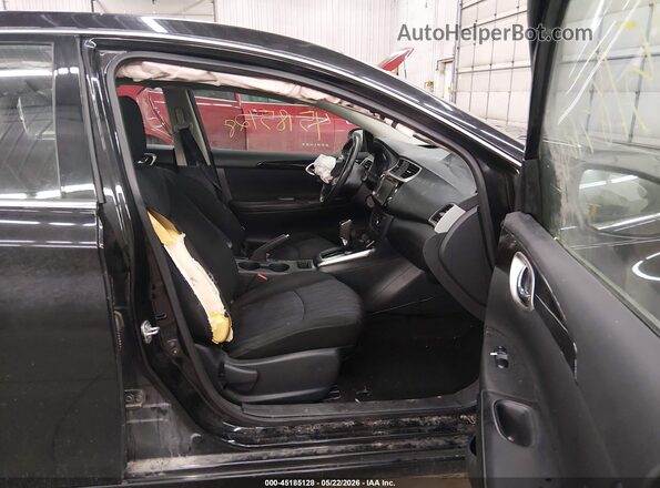 3N1AB7AP3KY365142 2019 NISSAN SENTRA Black Вид салону спереду