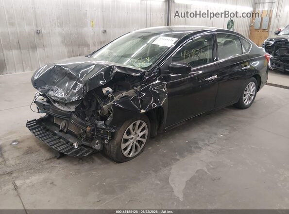 3N1AB7AP3KY365142 2019 NISSAN SENTRA Black Передня ліва чверть