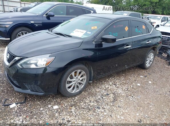 3N1AB7AP3KY372561 2019 NISSAN SENTRA Black Передня ліва чверть