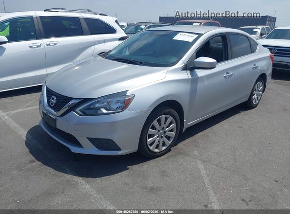 3N1AB7AP4GY287395 2016 NISSAN SENTRA Серебряный Передняя левая четверть