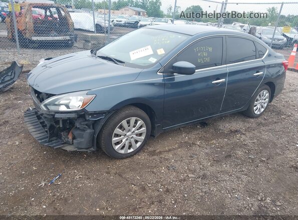 3N1AB7AP4HY307369 2017 NISSAN SENTRA Dark Blue Передняя левая четверть