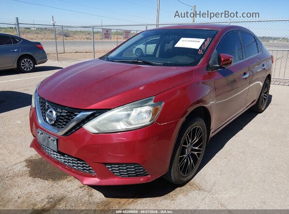 3N1AB7AP4HY402546 2017 NISSAN SENTRA Maroon Front left