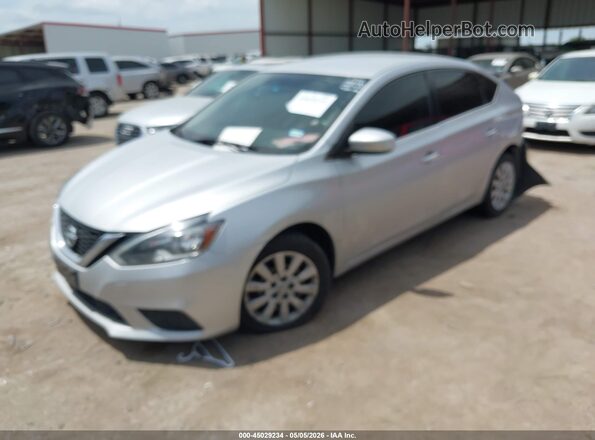 3N1AB7AP4KY227318 2019 NISSAN SENTRA Silver Առջևի ձախ երեք քառորդ տեսարան
