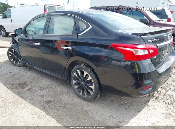 3N1AB7AP4KY307668 2019 NISSAN SENTRA Black Trasero izquierdo