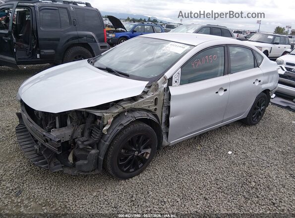 3N1AB7AP4KY315480 2019 NISSAN SENTRA Silver Առջևի ձախ երեք քառորդ տեսարան