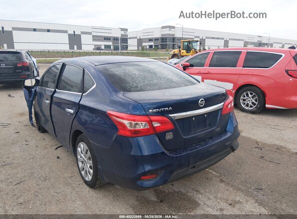 3N1AB7AP4KY349354 2019 NISSAN SENTRA Blue უკანა მარცხენა