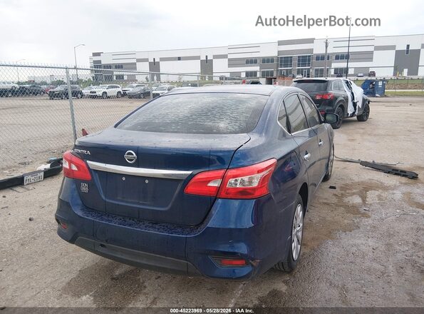 3N1AB7AP4KY349354 2019 NISSAN SENTRA Blue უკანა მარჯვენა