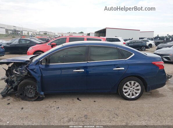 3N1AB7AP4KY349354 2019 NISSAN SENTRA Blue სალონის 360-გრადუსიანი ხედი
