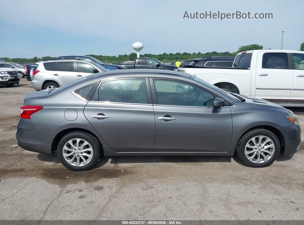 3N1AB7AP4KY360192 2019 NISSAN SENTRA Gray უკანა სალონის ხედი