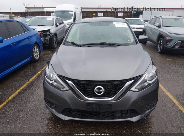 3N1AB7AP4KY372312 2019 NISSAN SENTRA Gray Սարքավորումների վահանակի տեսք