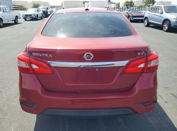 3N1AB7AP5GL656438 2016 NISSAN SENTRA Red Вид ззаду