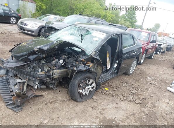 3N1AB7AP5GY334319 2016 NISSAN SENTRA Black წინა მარცხენა ხედი სამი მეოთხედიდან
