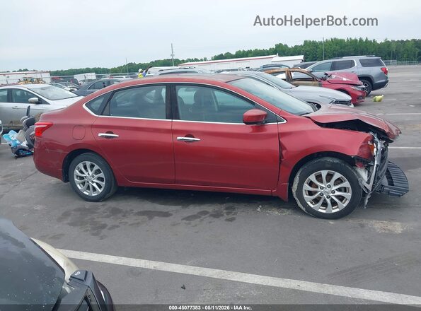 3N1AB7AP5HY311320 2017 NISSAN SENTRA Red უკანა სალონის ხედი