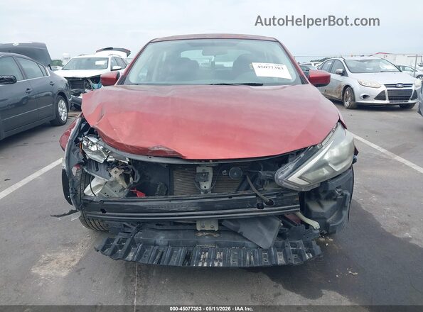 3N1AB7AP5HY311320 2017 NISSAN SENTRA Red ხელსაწყოთა პანელის ხედი