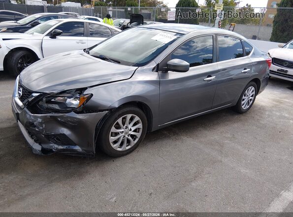 3N1AB7AP5JL626301 2018 NISSAN SENTRA Gray წინა მარცხენა ხედი სამი მეოთხედიდან