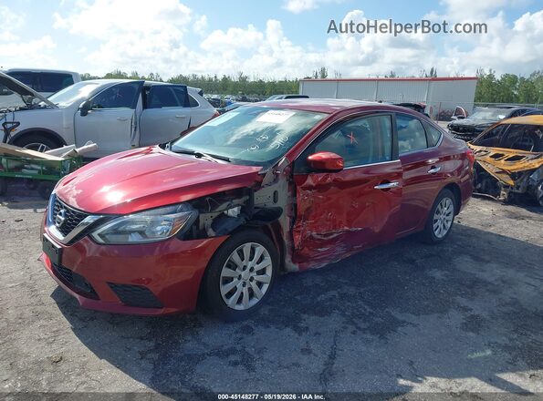 3N1AB7AP5JY253473 2018 NISSAN SENTRA Red წინა ხედი