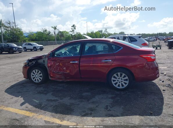 3N1AB7AP5JY253473 2018 NISSAN SENTRA Red უკანა სალონის ხედი