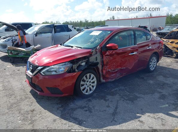 3N1AB7AP5JY253473 2018 NISSAN SENTRA Red წინა მარცხენა ხედი სამი მეოთხედიდან