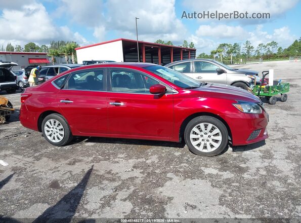 3N1AB7AP5JY253473 2018 NISSAN SENTRA Red ხელსაწყოთა პანელის ხედი