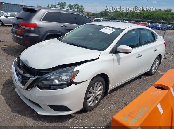 3N1AB7AP5JY267583 2018 NISSAN SENTRA White Առջևի ձախ երեք քառորդ տեսարան