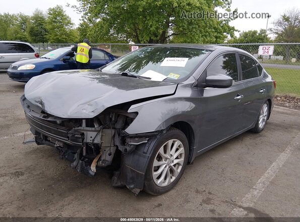 3N1AB7AP5KL607801 2019 NISSAN SENTRA Gray Vista tres cuartos delantera izquierda