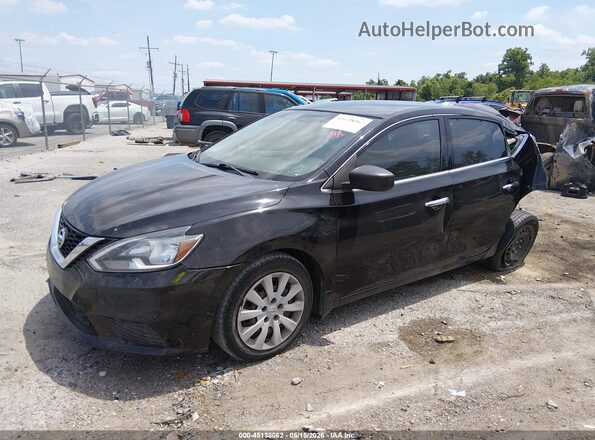 3N1AB7AP5KY303676 2019 NISSAN SENTRA Черный Передняя левая четверть